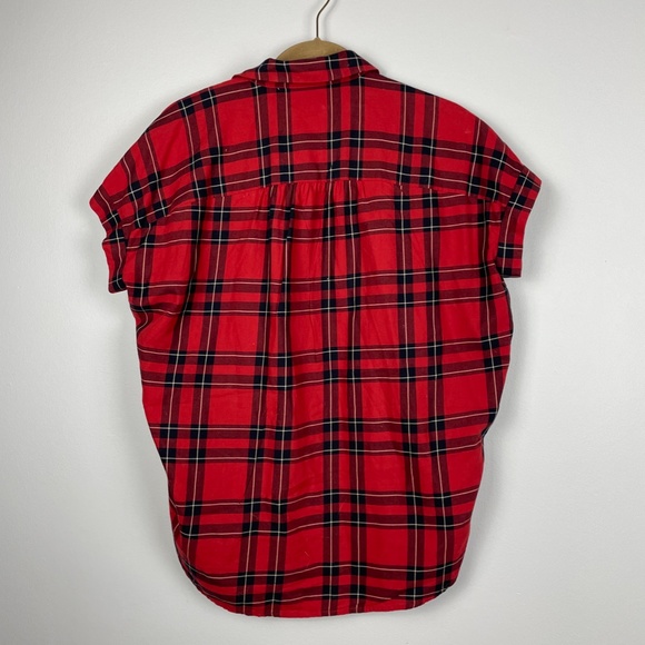 Madewell Central Shirt in Dahl Plaid Red XS - Picture 11 of 14